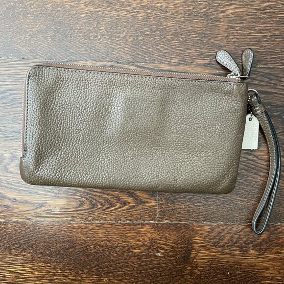 Coach 54051 Colorblock Pebbled Leather Double Zip Wallet Wristlet - Picture 2 of 10